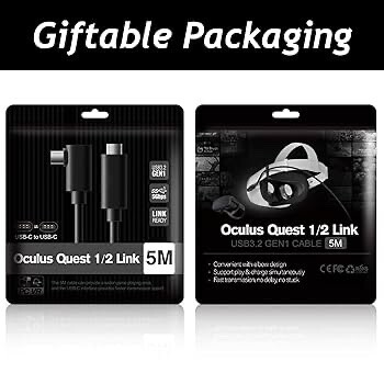 Cable Meta quest link 3 3S 5 mètres USB Type C >Type C