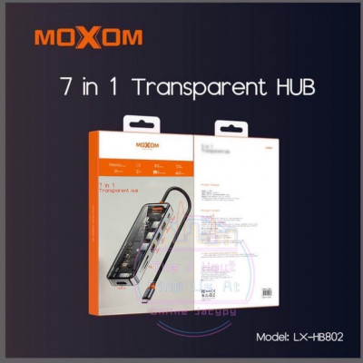 HUB USB Type-C Transparent 7 In 1 