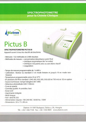 Spectrophotomètre Diatron Pictus B