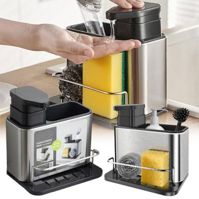 Distributeur de savon et organisateur daccessoires pour cuisine