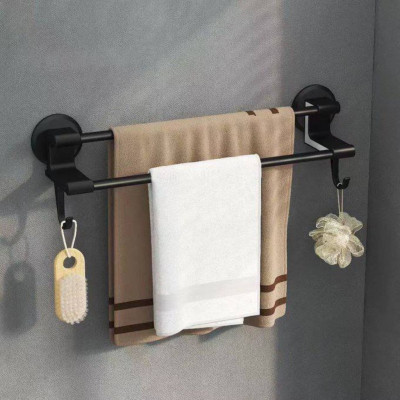 Porte-serviettes de salle de bain à double Barre Avec Ventouse