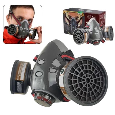 Masque de protection gaz, vapeur, particules avec 2 filtres au gel de silice ASL | 308A