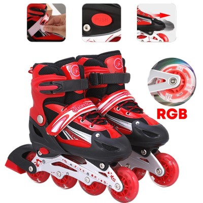 les rouleurs Alignées Confortables pour Enfants avec des roues RGB pointure de 35-38 / 38-42 / 30-32