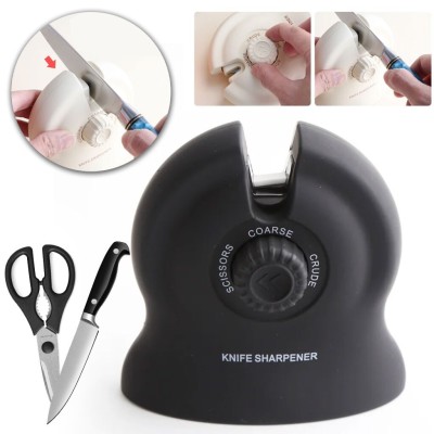 Aiguiseur 3 en 1 pour Couteaux et Ciseaux  Sélecteur Rotatif Précis