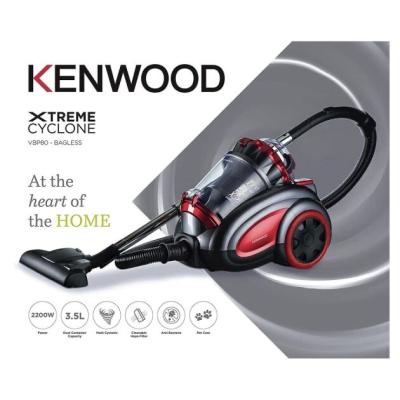 Aspirateur Traîneau Cyclonique Kenwood - Vbp80 - 2200 W - Noir / Rouge- 3.5l Capacité