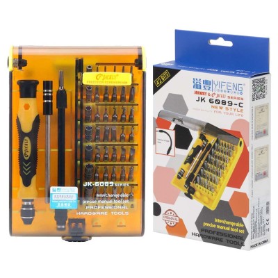 Kit tournevis magnétique 45 en 1 outils de réparation professionnel JAKEMY & JACKLY JK-6089C