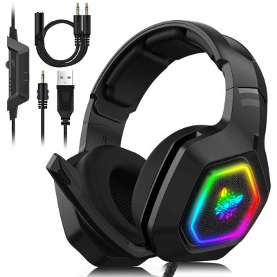 Casque Gaming filaire AUX 3.5mm ONIKUMA K10 RGB MULTIPLATEFORME pour PC PS4 Xbox One Switch
