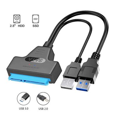 Adaptateur Convertisseur SATA III 2.5 pouces vers USB 3.0 et Alimentation USB 2.0