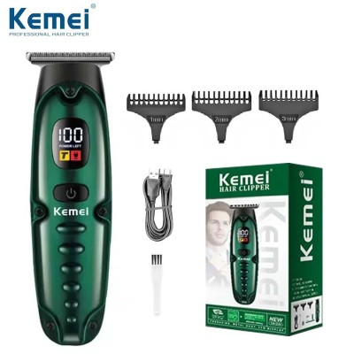 Kemei KM-2259 Tondeuse rechargeable sans-fil LCD avec 150 min autonomie