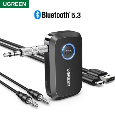 Récepteur Bluetooth 5.3 AUX 3.5mm UGREEN pour Voiture, haut-parleurs, Audio, mains libres