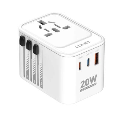 SIYOTEAM Z9 Adaptateur de voyage Universelle UK EU US AU chargeur 1 x USB QC3.0 + 2 x Type-C PD