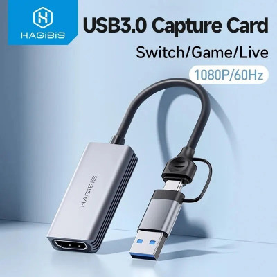 Carte d'acquisition Capture vidéo USB 3.0 & Type-c HDMI 1080P 60hz HAGIBIS pour Switch, Xbox, PS4/5
