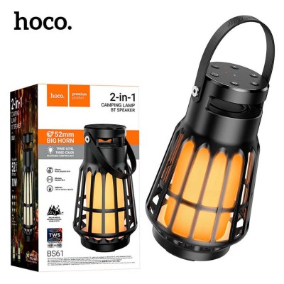 HOCO BS61 2 en 1 Lanterne Lampe de camping + Haut parleur Bluetooth 5.3