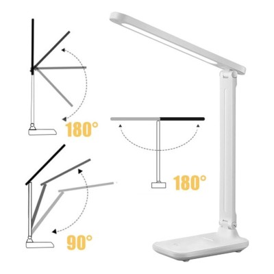 Lampe de Bureau Table LED de chevet Veilleuse avec protection oculaire USB MT-ACC24