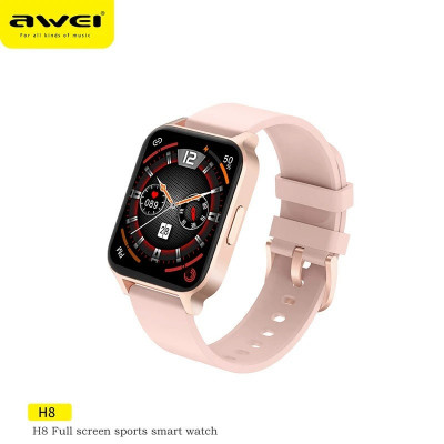 SMART WATCH AWEI H8 montre intelligente Sports IP67 1.65 pouces pour Android iOS - Rose