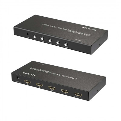 Switch MULTI-VIEWER HDMI 4 Ports Entrée répartiteur videos MT-SW041 avec télécommande
