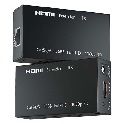Amplificateur HDMI extender répéteur sur cable RJ45 1080P 60m pour PS4, TV Box, PC