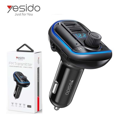YESIDO Y44 Transmetteur Emetteur FM Bluetooth + chargeur Auto 3.1A Double USB