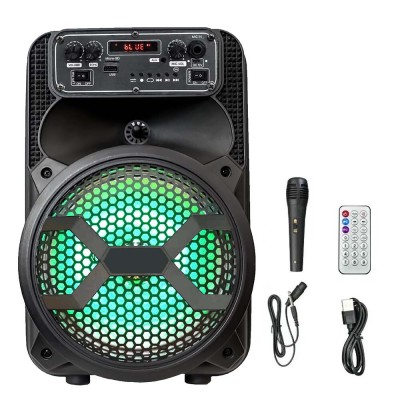 Haut parleur Portable sans-fil Bluetooth BK-801 Rechargeable avec Microphone TF AUX Radio FM USB