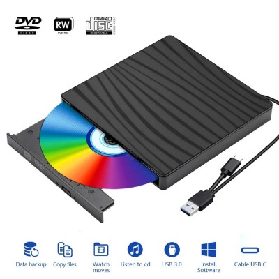 Lecteur Graveur Externe DVD CD ROM RAM RW USB 3.0 et Type-c 3.1
