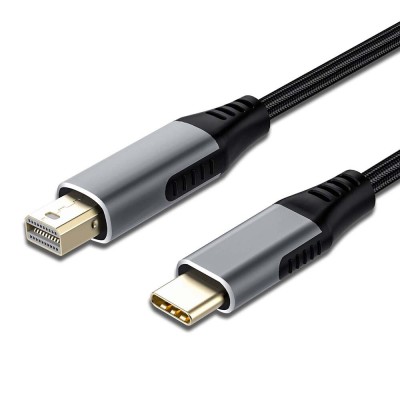 Câble Adaptateur USB-C Type-c vers Mini DisplayPort DP 4K60Hz 1.8m