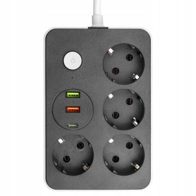 Multiprise Rallonge MT-PF15 4 Prise AC 2500W avec interrupteur + Chargeur 2 x USB + USB-C PD 18W 2m