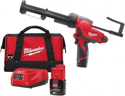 Pistolet À Colle / Silicone compact 12V 1750Nm MILWAUKEE M12 PCG-202B 310ml (2B+Ch+Sac)