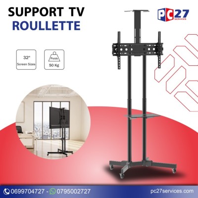SUPPORT TV MOBILE A ROULLETTE [ CT-FTVS-T109TK ] // REF:3162