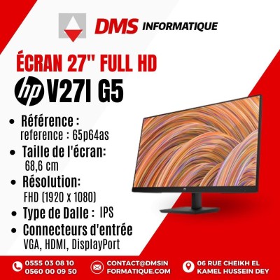 Ecran 27" Full HD HP V27i G5