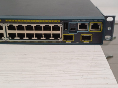 Switch Cisco Catalyst 2960S Manageable, 48 Ports Gigabit Ethernet, PoE 740W, 2 Ports SFP+ 10G