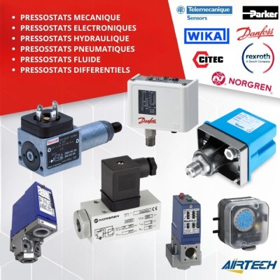 Pressostas pneumatique - pressostats hydraulique - différentielle - rexroth -telemecanique - Danfoss