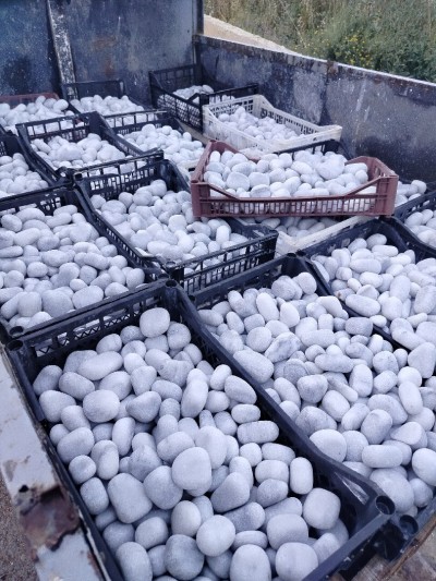 Pierre en marbre blanc Galet décoration, jardin, piscine