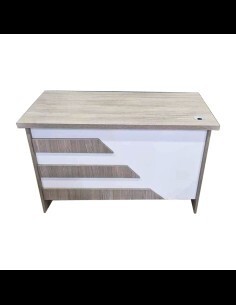 MEUBLE BUREAU EN BOIS ÉLÉGANT COULEUR MARRON ET BLANC