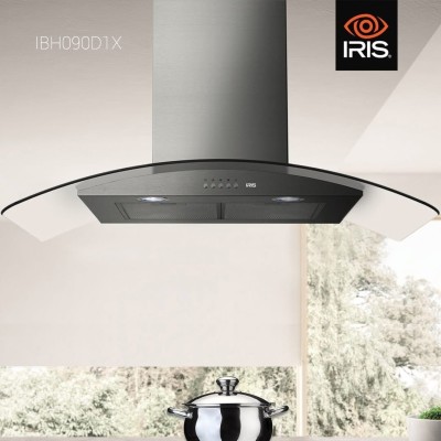 HOTTE IRIS 90 CM CASQUETTE EN VERRE