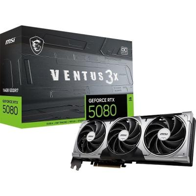 CARTE GRAPHIQUE MSI NVIDIA GEFORCE RTX 5080 16G VENTUS 3X OC 16 GO 