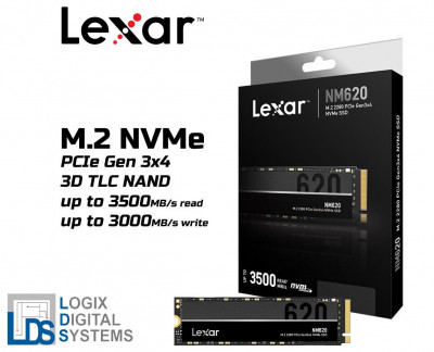 DISQUE SSD INTERNE LEXAR NM620 M.2 NVME GEN3 X4 2280 PCIE 1TB LNM620X001T-RNNNG