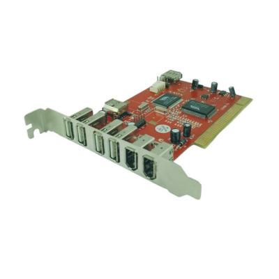 CARTE PCI USB 5 PORTS + FIREWIRE 3 PORTS