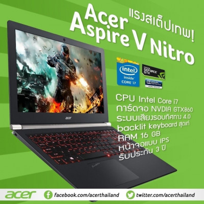 GAMING Acer Aspire V17 Nitro Black Edition | CORE i7 6700HQ | NVIDIA GTX 960M 4GB | 16GB RAM| 512GB