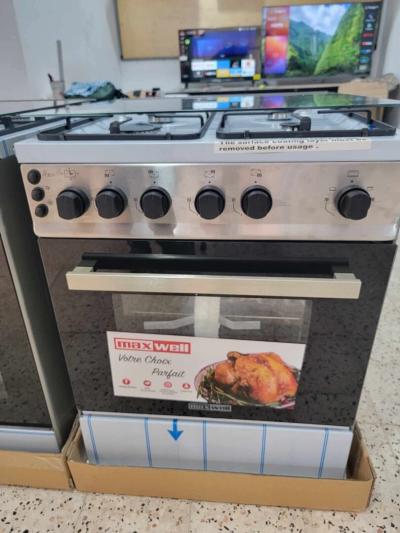 PROMO Cuisinière 4Feux MAXWELL Inox ventilé catalysé 35000Da