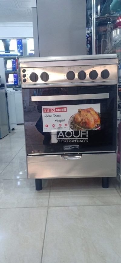 PROMO Cuisinière MAXWELL 4Feux Ventilé Inox 39000Da 