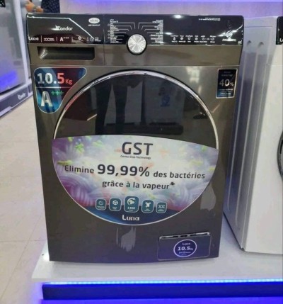 PROMO Machine à laver automatique 10,5kg 1400Tr/mn CONDOR Luna Gris 65000Da 