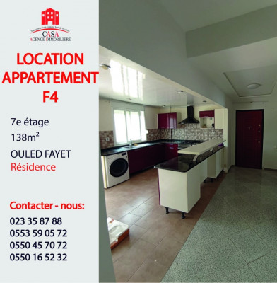 Location Appartement F4 Alger Ouled fayet