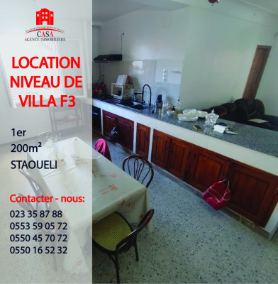 Location Niveau De Villa F3 Alger Staoueli