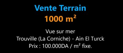 بيع أرض وهران عين الترك