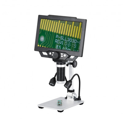 Microscope électronique Portable à 8 LED, loupe électronique 1-1200X, écran  LCD HD de 12mp 7