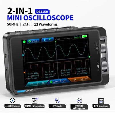 FNIRSI DS215H Oscilloscope numérique portable 2 en 1 avec générateur de signaux