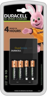 Chargeur piles 4 heures Duracell 2aa/2aa