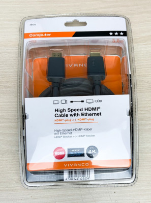 Cable HDMI   HIGH SPEED WITH ETHERNET UHD 4K HDR 3M (2.0) VIVANCO  
