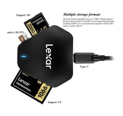 Lecteur carte mémoire lexar 3en1 