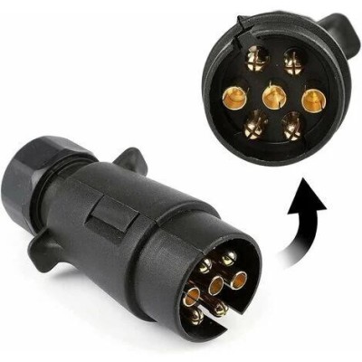 Prise électrique d'attelage remorques mâle 7 broches MOTO JETSKI BATEAU VELO